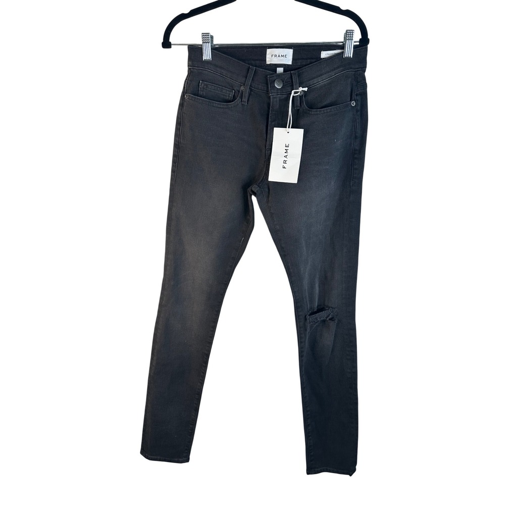 FRAME Women's Black L'Homme Skinny Distressed Denim Jeans Size 29 New with tags!